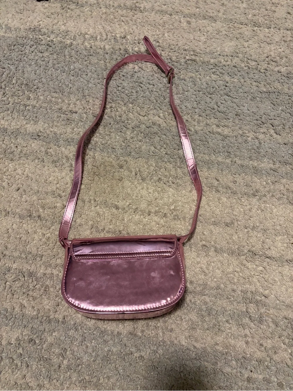 Diesel 1DR Metallic Mirrored Leather Shoulder / Crossbody Bag